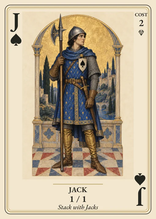 Gilded Oracle Jack of Spades