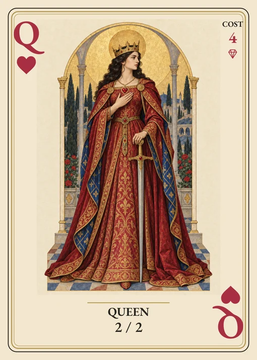 Gilded Oracle Queen of Hearts