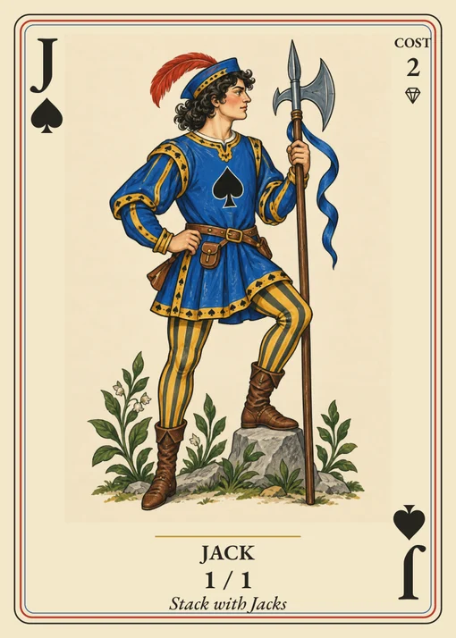 Painted Court Jack of Spades