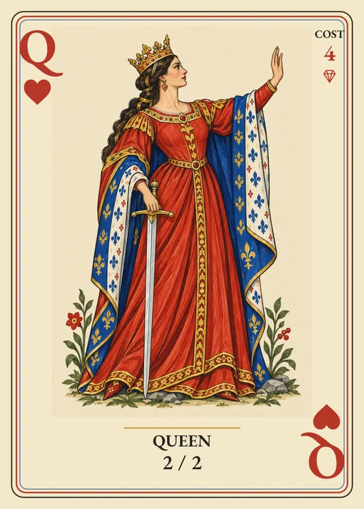 Painted Court Queen of Hearts